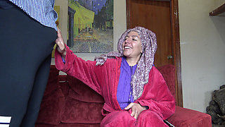 This Turkish Granny Is Shocked!!! I Take Out My Big Black Cock in Front of Her and She Loved It.