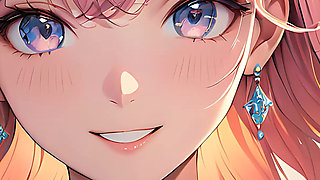 Pastel Reflections: a Beautiful Young Woman with Soft Skies in Her Eyes