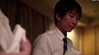 Japanese teen handjob in bus full of people
