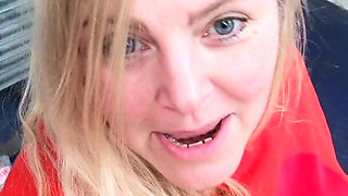 Kiity Queen Teasing and Showing off in the Warehouse. Blond Mature MILF