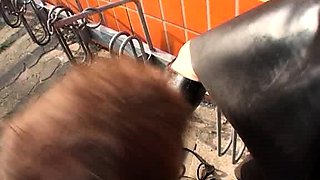 German amateur couple fucking outdoors