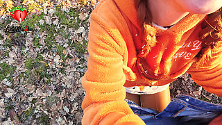 A Skinny, Sweet Redhead I Met by Chance in the Woods Milked My Balls and Cock Dry. She Also Licked My Asshole in the Process