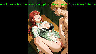 Makima x Denji Chainsaw Missionary Ride on Denji - AI Generated