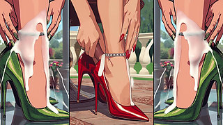 High-Heels get cum from alle sites an will be licked by hot anime girls