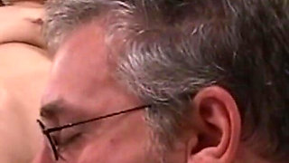 Skinny Teen with Small Tits Cumshot on Tight Pussy by a Big Mature Cock