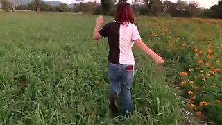 Naughty Emo Girl with Enormous Tits Having Lesbian Encounter on a Hill