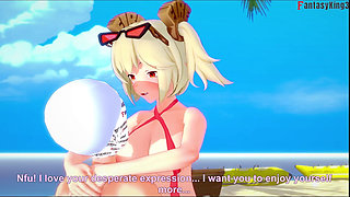 Burnice Bikini Blowjob on the Beach - 2 - Zenless Zone Zero (zzz)