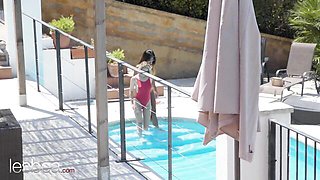 Young (18+) scene with amorous Lya Missy from Lesbea