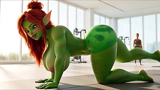 Green Elf’s Sexy Gym Day – Workout, Sweat & Cozy Recovery