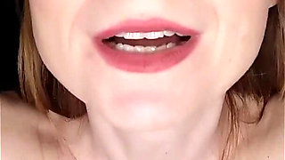 JOI Red Lingerie Seduction, Pussy Spread, Creampie Begging