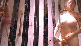 Busty Latin Babe Oils Her Big Boobs And Booty