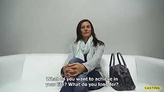 Curvy Brunette Alena Explores Sensual Masturbation Passion