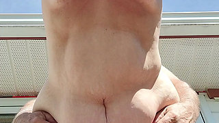 Cute Chubby Milf outdoors