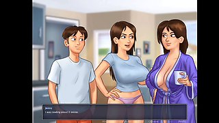 Cartoon mom gets down with a huge cock in some wild hentai video game action