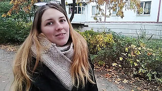 College Girl Fucked Hard at Campus Entrance - SweetAndFlow POV Public Sex