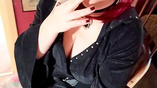 This Goth Loves to Dangle Her cigarette - Tina Snua Smoking A Cigarette With Lots Of Dangles
