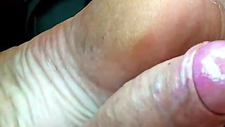 Dirty Feet Footjob in Car While Showing Ass