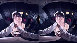Sexy asian maid Riri gets her shaved pussy fucked hard - DarkRoomVR - 18-25