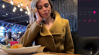 Public fun in changing room and restaurant with Lush remote