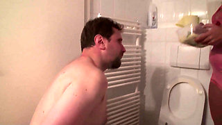Making sure he gets dinner in the toilet