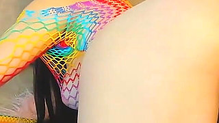 Latina with Perfect Tents and Hairy Vagina Masturbates by Mistake on Her Webcam