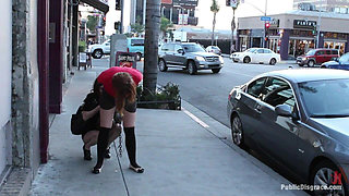 Girl Next Door Shocked and Bound in Public, Ass Fucked, Humiliated