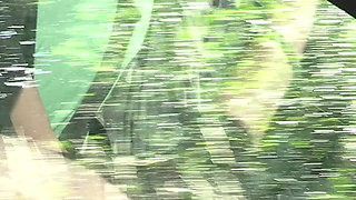 German Driving Naked Car