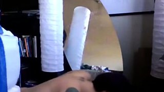 Cowgirl Webcam Babe Rides in Reverse for Intense Orgasm