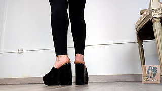 Shoe Collection MILF Y2k Black Patent Wedges - Dame Olga