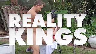 (Ginebra Bellucci) jills off with her dildo and (jordi) helps her to relax by hardcore her - reality kings