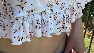 Amateur brunette Michelle with small tit