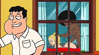 Black Plumber Fucks Married Housewife Behind Her Cuckold Husband's Back