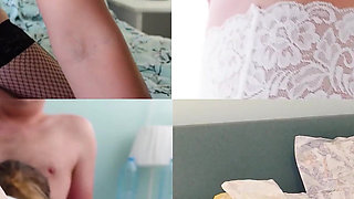 Stepmother and Stepson Share a Bed in a Hotel Room. MILF