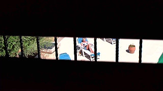 Blonde Poolside Double Penetration Ecstasy