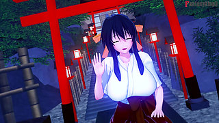 Rias Gremory kimono sex at the festival - DXD NTR Madness Series