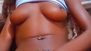 Ebony with Creamy Wet Hair Pussy
