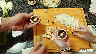 Apolonia Lapiedra Cooks Up Steamy Passion in Kitchen Show