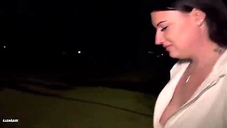 LizaRoxx Outdoor Quickie: Roadside Fuck & Piss Creampie Caught on Camera