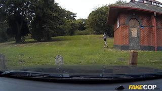 Policeman in uniform nails 18 usa in the ass in a barn - faux cop