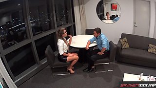 BAD BOSS GETS WRECKED NINA MILANO BIG TIT MILF LIKES IT ROUGH