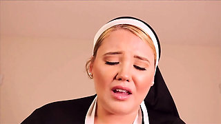 Big Natural Tits Nun Annabelle Rogers Solo Fingering & Dildo Masturbation Orgasm