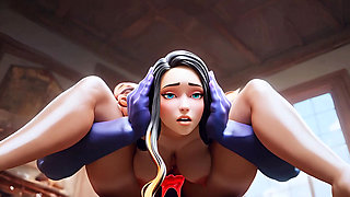 Tan Goddess Drools in Orgasmic Bliss - Giant Hangers Bounce, Heart Bubbles Pop!