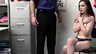 Busty teen dame gets hardcore punishment in office