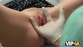 Doctor Steve Fingering Hot Blonde Wife's Pussy in Hospital - Cheating in Front of Husband HD