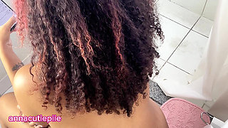 Naked Toilet Fart Explosion in the Morning Chubby Ebony