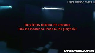 Gloryhole Blowjob For BBC With My Cuckold Husband Watching - Helena Price Sloppy Deep Throat