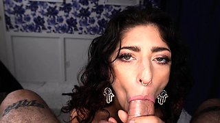 BJRAW Nikki Knightly gets completely covered in cum