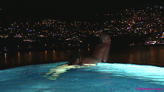 Couple Go for Late Skinny Dip Fondle