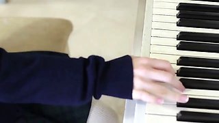 Sleazy harlot teenie Sammie Daniels riding her teachers knob