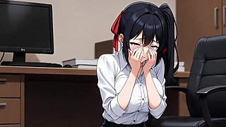 Hentai 2026, secretary firmly attached to the office by the director